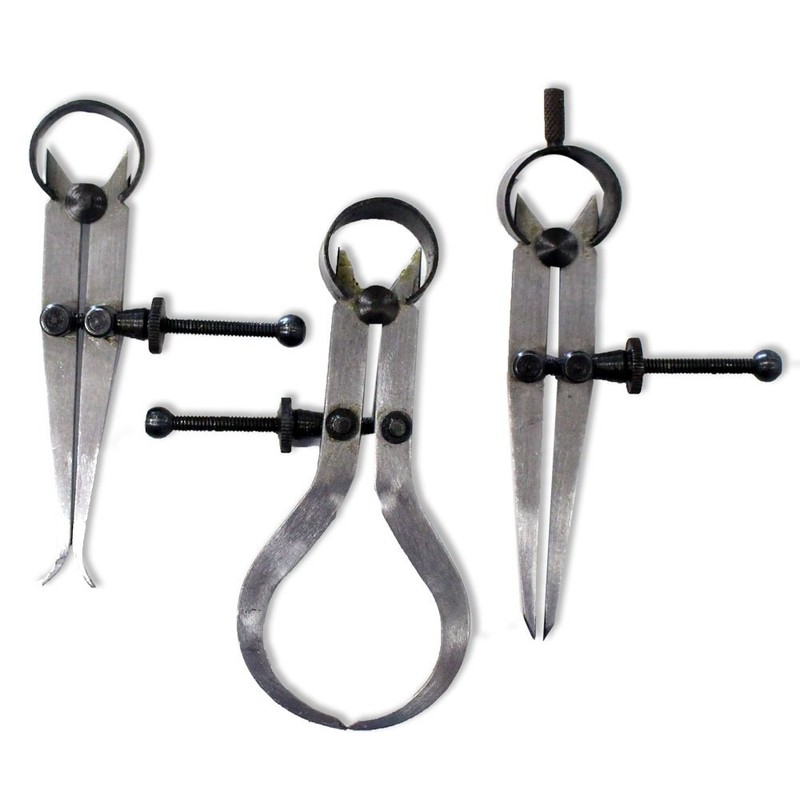 QUIX 3 Piece Caliper Set | Inside, Outside, Divider |