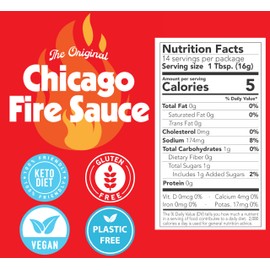 Chicago Fire Sauce | The REAL Windy City Hot Dog Condiment | Bold & Spicy Sausage Topper | 7 SPICY Topping to a Chicago Brat | Best Savory Heat Blend Ever | Big Fork (8 oz., 4 bottles)