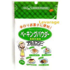 Nishinihon Shoku, Baking Powder, 2.5 oz (70 g) x 6 Bags (6 Pieces [Bulk Purchase]) + CONSAVIDA Hojicha Tea Bag Set, Aluminum Free