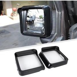 2 protectores de espejo retrovisor, marco de lluvia, protector de cejas, protector de espejo lateral retrovisor, embellecedor compatible con Jeep Wrangler JL Gladiator JT 2018-2025, accesorios