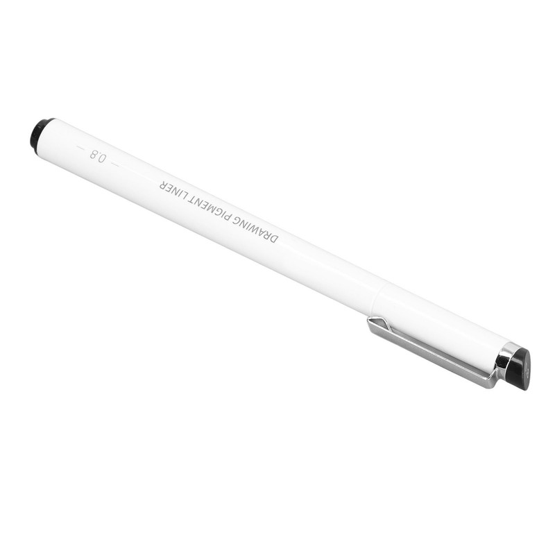 10Pcs Fineliner Pens Black Ink Durable Waterproof Fadeless High Smoothness