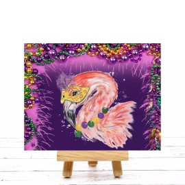 Sign Me Up By Diana Mardi Gras Flamingo Sign or Door Hanger