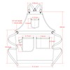 Jeanerlor - Denim Work Women's Apron with Convenient Pockets -