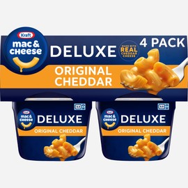 Kraft Deluxe Original Mac & Cheese Macaroni and Cheese Dinner, 4 ct Pack, 2.39 oz Cups