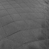 LUXTON Pack of 2 Quilted European Pillowcase Charcoal Grey 65x65