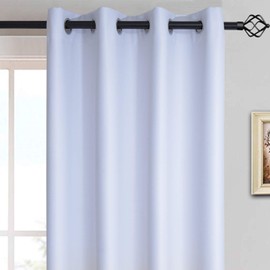 Yakamok Room Darkening Black Gradient Color Ombre Blackout Curtains with Grommet Thickening Polyester Thermal Insulated Window Drapes for Living Room/Bedroom (Black, 2 Panels, 52x84 Inch)