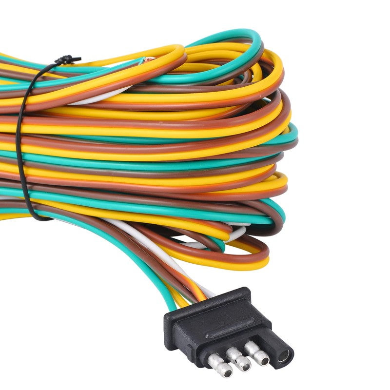 VINAUO 35FT Trailer Wiring Harness Kit, 4 Wire, Color Coded