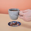 AKMCBSH Set of 6 American Flag Eagle Horse Coaster -
