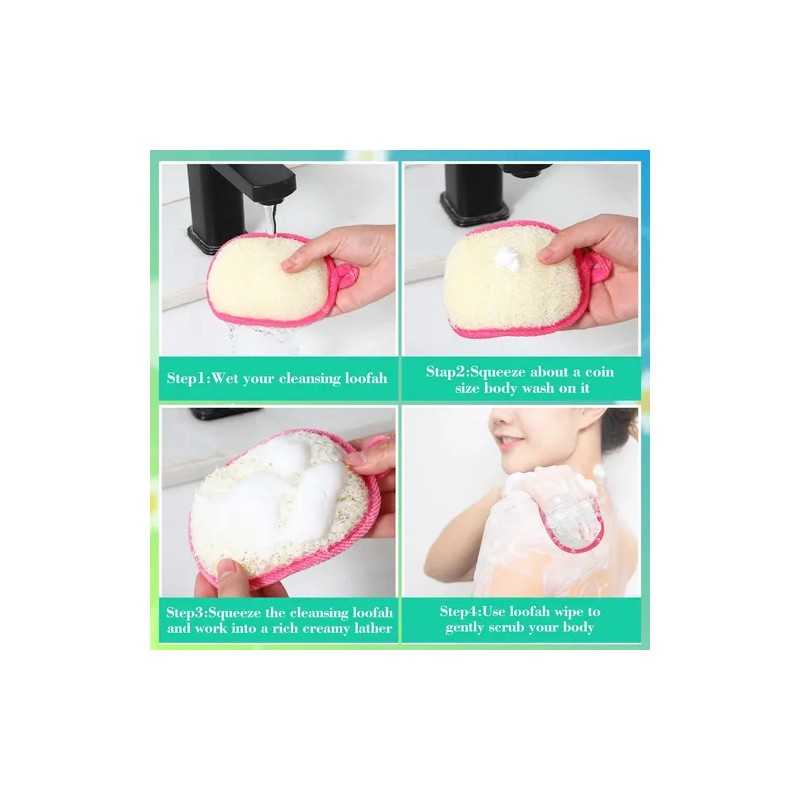 Paquetes De Esponjas De Lufa Boao 24 Piezas Para Exfoliación