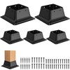 FMhotu 4x4 Post Base 5Pcs,Heavy Duty 4x4 Post Bracket Fit