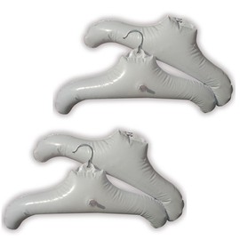 Condello Casa Reisekleiderbügel Aufblasbar Reisebügel 4 Stück Weiss,Reisen Luftbügel Wäsche Bügel Halter,Faltbar Schulter Kleiderbügel Platzbarende,Pulloverbügel Trockenbügel für Unterwegs Camping