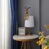 NorDiem Cute Rabbit Animal Table Lamp,Big Size 25.6", Gold Resin
