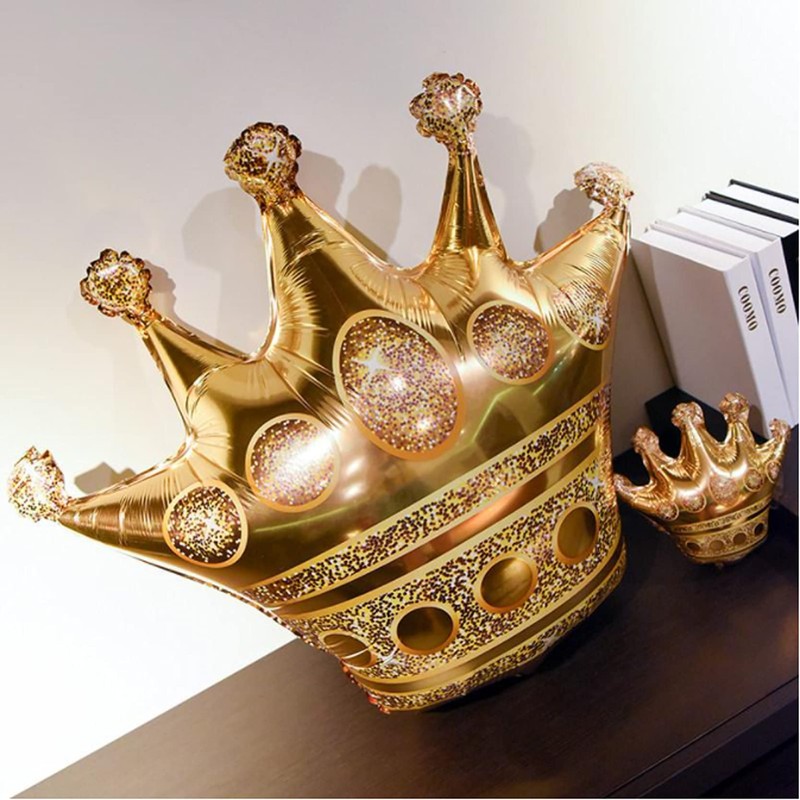 NC 6Pcs Gold Crown Foil Balloons Party Decorations.Birthday Party&Wedding &Bridal