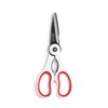SiTRA Disassemblable Multifunctional Kitchen Scissors, Sleek Compact, Red