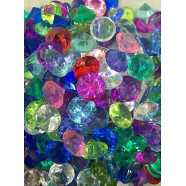SunRise 480+ Pieces Multi-Colored Acrylic Diamond Shape Pirate Treasure Jewels for Party Decoration ,Event ,Wedding , Vase Fillers, Arts & Crafts