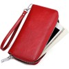 JEEBURYEE Women's Genuine Leather Credit Card Holder Wallet RFID Blocking