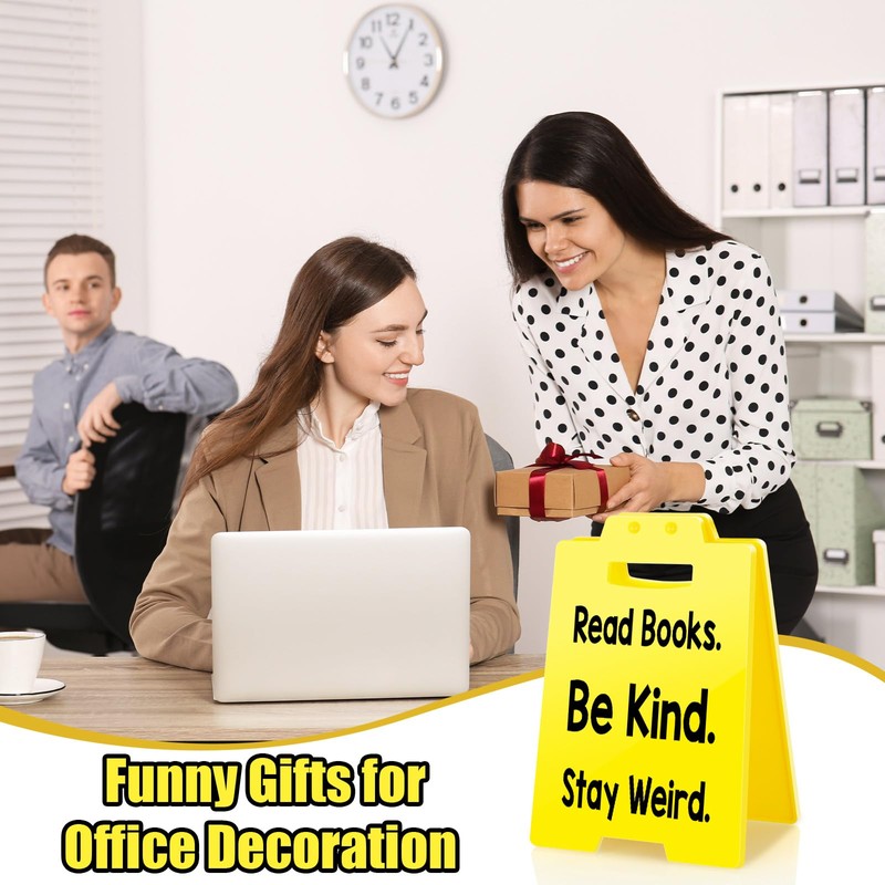 XgiftCreat Funny Office Desk Sign - Read Books Be Kind