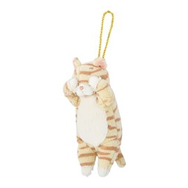 Ribuhaato Reel Mascot Kubinekko Tiger Cat (Total Length: Approx. 5.9 inches (15 cm)) Keychain Key Chain 87033-42