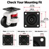 4-Pack 40F Leveling Casters with Adjustable Pads to Move &