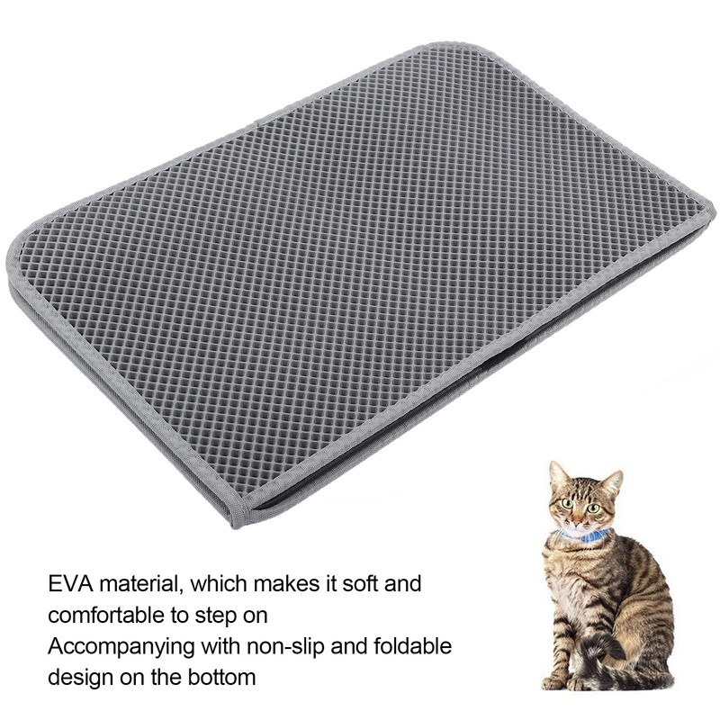 EVA Double Layer Cat Litter Trapping Mat AntiSlip Soft Litter