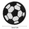 Luatoxry 100Pcs Soccer Iron on Patches, 3cm Soccer Ball Patch,