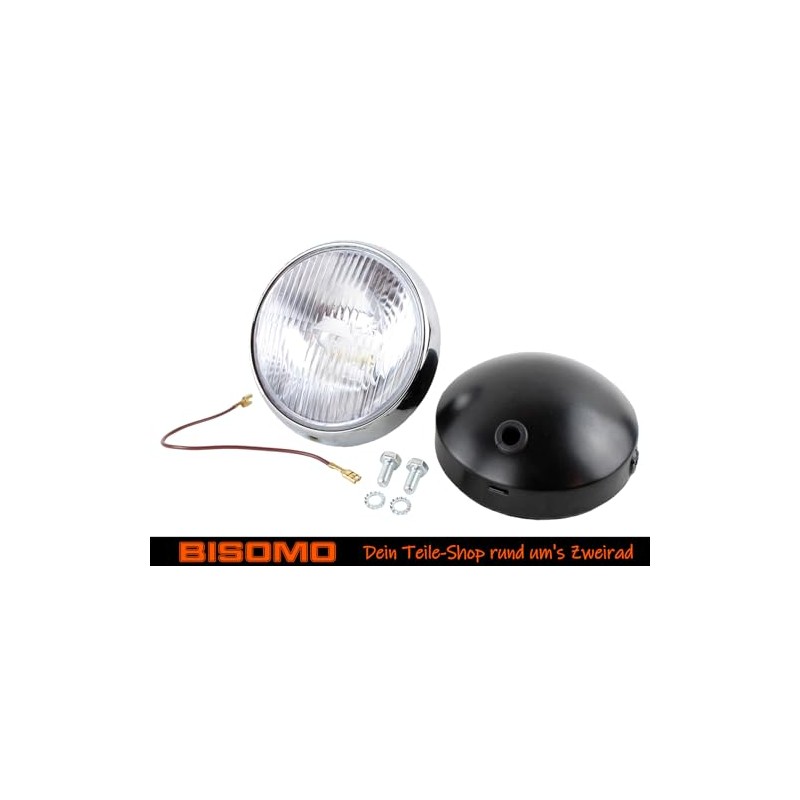 BISOMO Headlight Round 6-12 V Outer Diameter 140 mm, Headlight