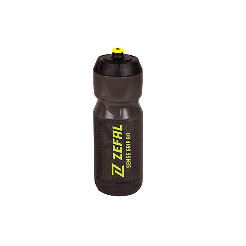 ZEFAL Unisex's Sense Grip 80 Water Bottle, Black/Yellow, 800ml