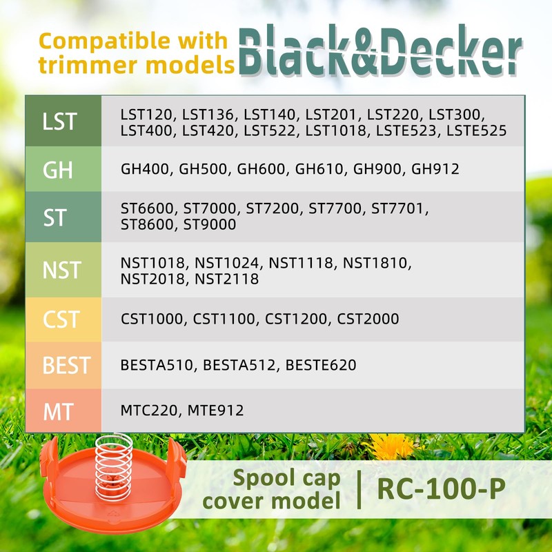 YWTESCH 16 Pack Weed Eater String Compatible with Black+Decker, 360ft