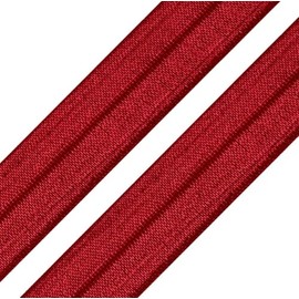 1 m Edging Tape 20 mm Highly Elastic 44% Elastane Folded Sold by the Metre Folding Rubber Bias Binding Choice of Colours Size: 20 mm Colour: Bordeaux