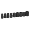 10PCS Twist Impact Socket with 8mm Straight Rod 3/8in Drive