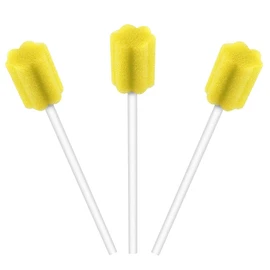 250 Count Unflavored Disposable Oral Swabs, Tooth Shape for Oral Cavity Cleaning Sponge Swab Individually Wrapped - 5 colors
