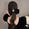 Elegant Black Hair Bows and Clips for Women, Luxury Feminine