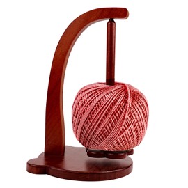 Yarn Holder, WOVTE Wooden Yarn Spinner for Crocheting and Knitting with Rotating Magnetic Straight Axis Yarn Stand Organizer for Knitting Craft Lovers Accessories Supplies