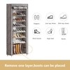 Calmootey 9 Tier Shoe Rack Organizer,Portable Shoe Shelf with Nonwoven