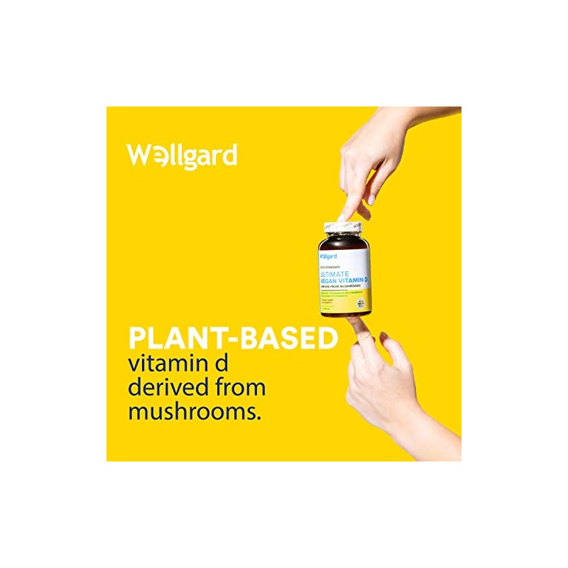 Vegan Vitamin D3 High Strength 3000 IU Capsules by Wellgard,