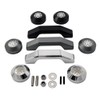 VMS RACING Chrome Windshield Bumper Rests and Footman Loop Bar