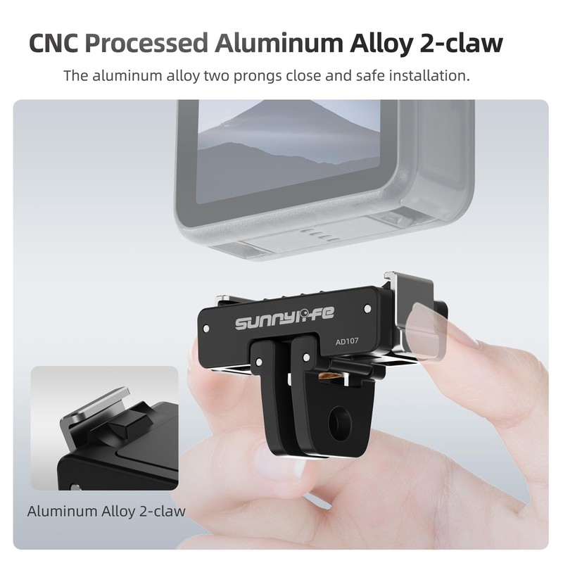 Dual-Direction Magnetic Mount Adapter for DJI Osmo Action 6/Nano -