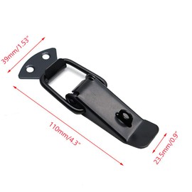 Rannb Large Toggle Latch Spring Loaded Stainless Steel Hasp Latch with Padlock Hole - Pack of 4