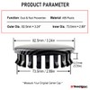 RTrhinoTuning 4 PCS 3.25in Wheel Center Caps Compatible with 19301601,