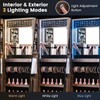 CHARMAID LED Mirror Jewelry Cabinet, Lockable Jewelry Armoire with Adjustable