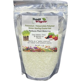 Soil Vigor Aqua-Gels - 1LB Premium Water-Absorbing Crystals for Healthy, Hydrated Plants