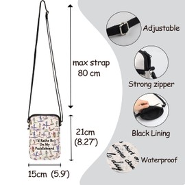 MNIGIU Funny Paddleboard Crossbody Bag I'd Rather Be On My Paddleboard Shoulder Bag Sup Lover Gift Sup Paddling Gift, Paddleboard