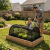 QwayHome 2Pack Garden Covers for Raised Beds, Pop Up Mesh