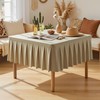 PARTISKY Natural Spandex Square Tablecloths 34x34 Inch, Wrinkle Free Fitted