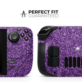DesignSkinz - Compatible with Steam Deck - PC Skin Decal Protective Scratch Resistant Vinyl Wrap Gaming Cover - Sparkling Purple Ultra Metallic Glitter