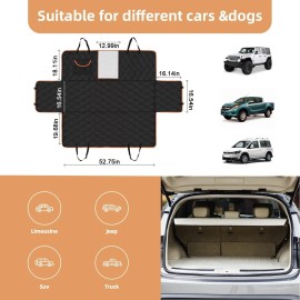 XL Truck Back Seat Extender for Dogs, Large Hard Bottom Dog Car Seat Cover