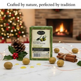 Kalliston, Natural Soap, Extra Virgin Olive Oil Soap Bars, Fragrance Free, All Natural for Smooth Skin, Hypoallergenic, Cruelty Free, Handcrafted in Crete, Greece, Pack of 4