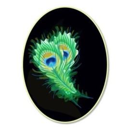 AK Wall Art Peacock Feathers Car Vinyl Sticker - SELECT SIZE - (A) X-Small: 2.5"