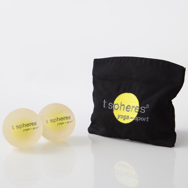T Spheres Inner Strength ~ Aromatherapy Infused Massage Ball Set (Eucalyptus & Lemongrass Aroma) ~ 58mm (Lacrosse Ball Size)