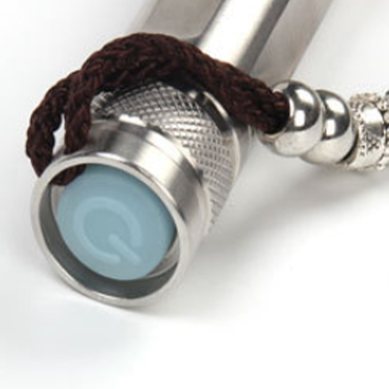 Jade Flashlight Torch Stainless Steel 3 Light Sources Super Bright